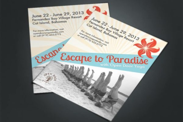 escape-to-paradise-flyer design