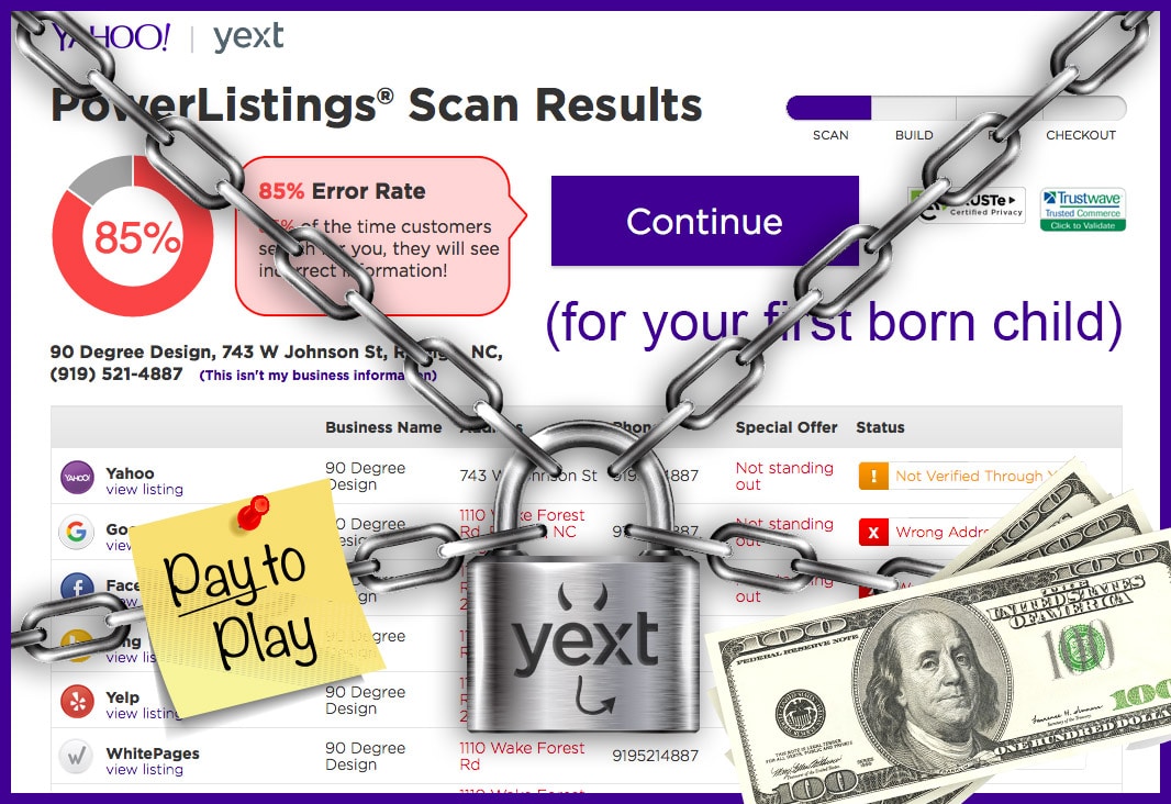 YEXT pay to play local seo